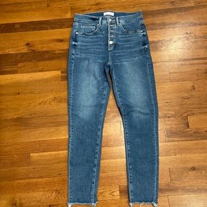 High rise skinny jeans